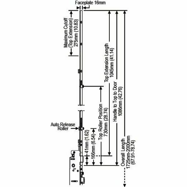 Auto Top Roller Extension, Strybuc, Mfr#: 850-8778515